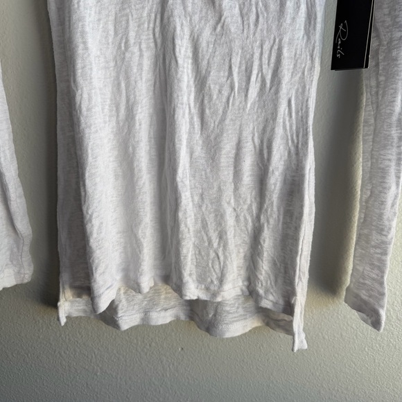 New Rails White Long Sleeve Henley Top V-Neck Made In USA Shirt Lightweight D - Picture 3 of 13
